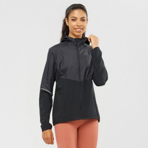 Salomon AGILE FULL ZIP HOODIE Negras | 1239FXAQV