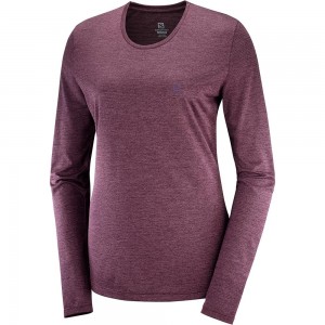 Salomon AGILE LS W Long Sleeve Fucsia | 9841DWFZG