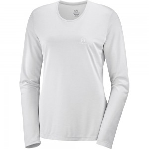 Salomon AGILE LS W Long Sleeve Gris Claro | 9380QAXHY