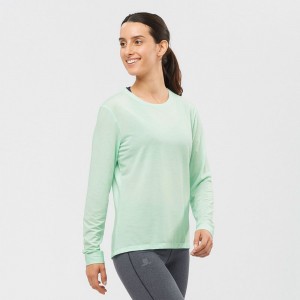 Salomon ESSENTIAL LONG SLEEVE Negras | 4819DJQIG