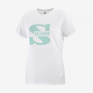 Salomon OUTLIFE BIG LOGO Corta Sleeve Blancas | 6394VJSGD