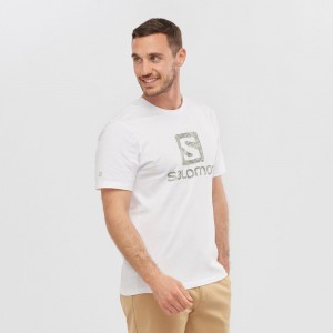 Salomon OUTLIFE LOGO Corta Sleeve Blancas | 6389HRSYD