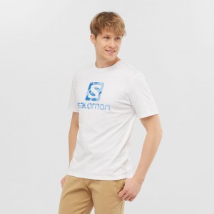 Salomon OUTLIFE LOGO Corta Sleeve Blancas | 6483URPIL