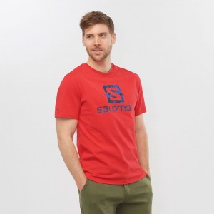 Salomon OUTLIFE LOGO Corta Sleeve Rojas | 7865JRKQB