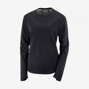 Salomon OUTLIFE MERINO LS W Long Sleeve Negras | 0763IMAHF