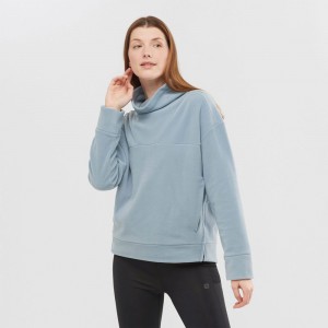 Salomon OUTLIFE MIDLAYER W Crewneck Azules | 7236WKHPD