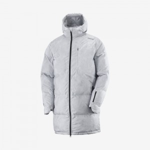 Salomon OUTLIFE PACKABLE LONG PUFFER JKT U Insulated Gris | 9584MTOSC