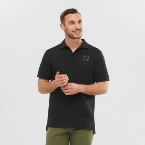 Salomon OUTLIFE SS POLO M Corta Sleeve Negras | 1823AONBD