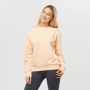 Salomon OUTLIFE SUMMER Crewneck Beige | 4625ZKJVI