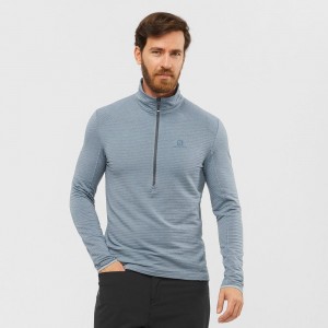 Salomon OUTLINE HALF ZIP MID Azules | 8791KVBUD