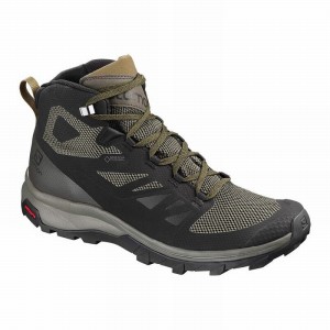 Salomon OUTLINE MID GORE-TEX Negras Marrones | 0369JIWPF