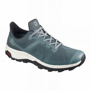 Salomon OUTLINE PRISM GORE-TEX Azules Oscuro Negras | 6127HKCTF