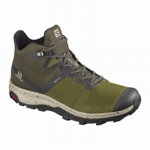 Salomon OUTLINE PRISM MID GORE-TEX Verde Oliva Negras | 7546JSPME