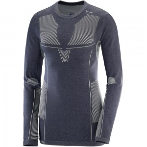 Salomon PRIMO WARM LS CN W Slategray | 0492FVZST