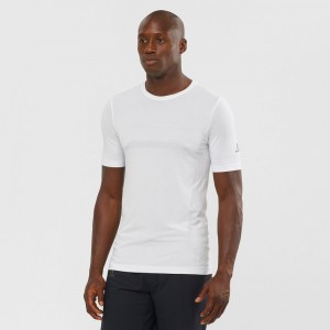 Salomon SENSE SEAMLESS M Corta Sleeve Blancas | 3485QUJXK