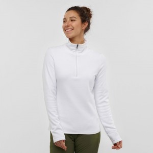 Salomon WARM AMBITION HALF ZIP W Half Zip Jacket Blancas | 7964HSVUM