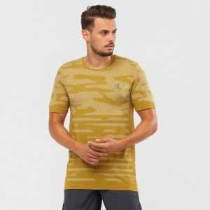 Salomon XA CAMO TEE Corta Sleeve Doradas | 6432AVTLM