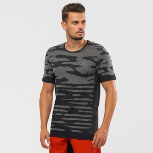 Salomon XA CAMO TEE Corta Sleeve Negras | 9704LFHBJ