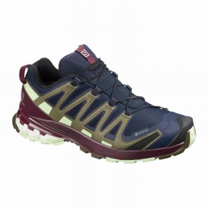 Salomon XA PRO 3D V8 GORE-TEX Azul Marino Burdeos | 3927FIBJH