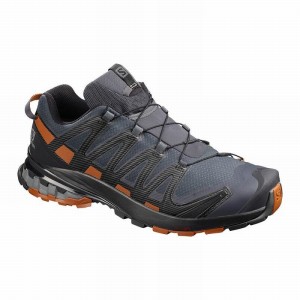 Salomon XA PRO 3D V8 GORE-TEX WIDE Azules Oscuro Negras | 2459XBFID