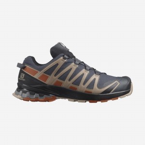 Salomon XA PRO 3D V8 GORE-TEX WIDE Azules Oscuro Negras | 3296IGAVX