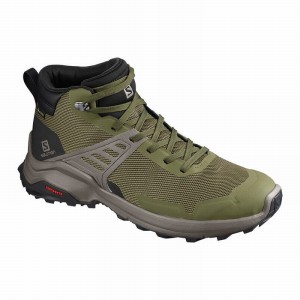 Salomon X RAISE MID GORE-TEX Verde Oliva Negras | 8537ABNPO