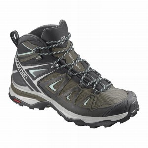 Salomon X ULTRA 3 MID GORE-TEX Verde Oliva Negras | 4917GQLWO