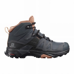 Salomon X ULTRA 4 MID GORE-TEX Gris Oscuro Creme | 6975ZWVPN