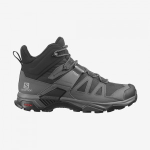 Salomon X ULTRA 4 MID WIDE GORE-TEX Negras | 5108IBDFA