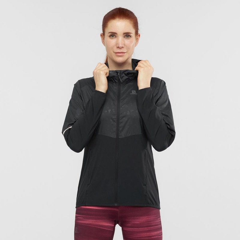 Salomon AGILE FZ HOODIE W Negras | 3164YFVBW