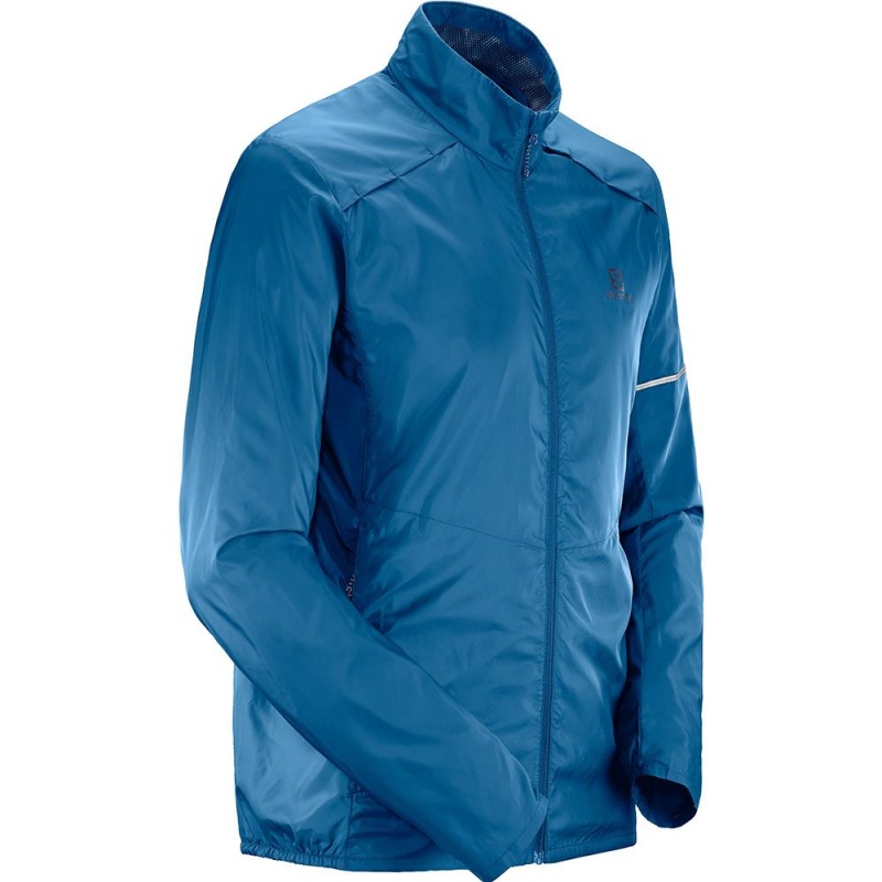 Salomon AGILE WIND JKT M Azules | 9782PFAEY