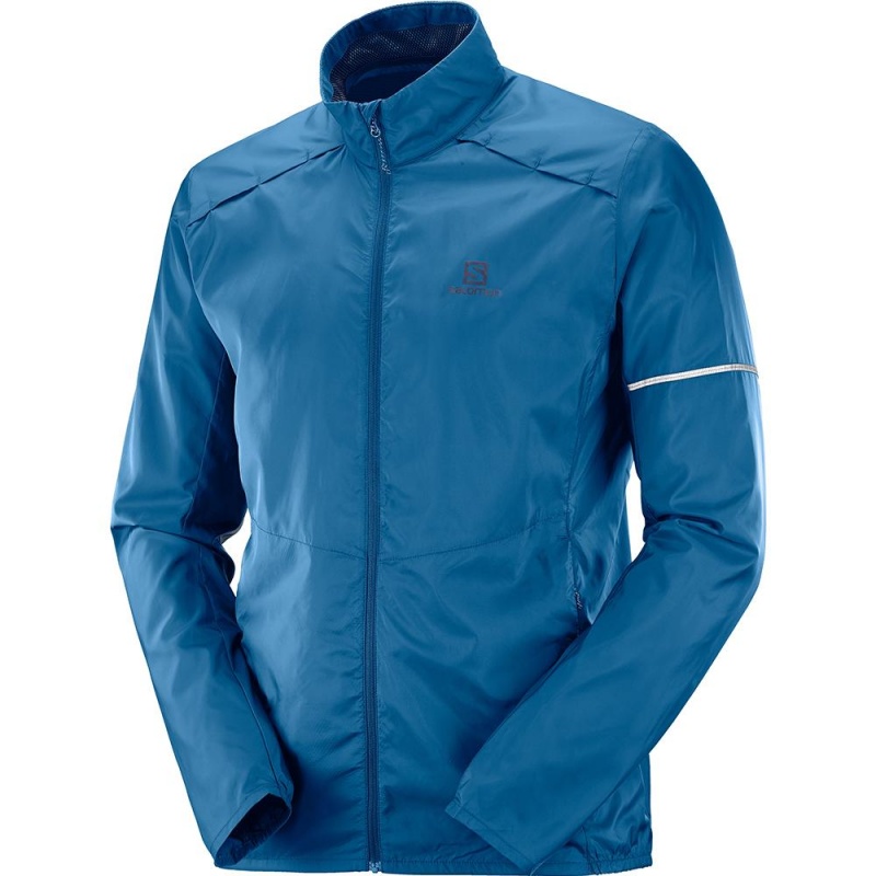 Salomon AGILE WIND JKT M Azules | 9782PFAEY