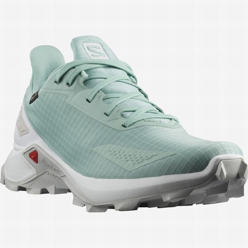 Salomon ALPHACROSS BLAST GTX W Turquesa Blancas | 7180PRLOV