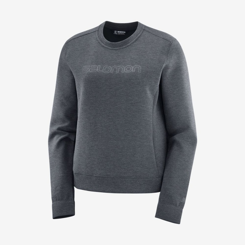 Salomon COMET CREW NECK PULL W Gris Oscuro | 2785VMSYO