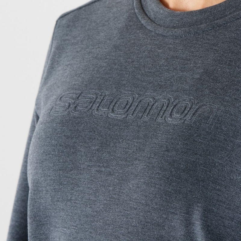 Salomon COMET CREW NECK PULL W Gris Oscuro | 2785VMSYO