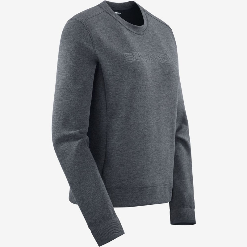 Salomon COMET CREW NECK PULL W Gris Oscuro | 2785VMSYO