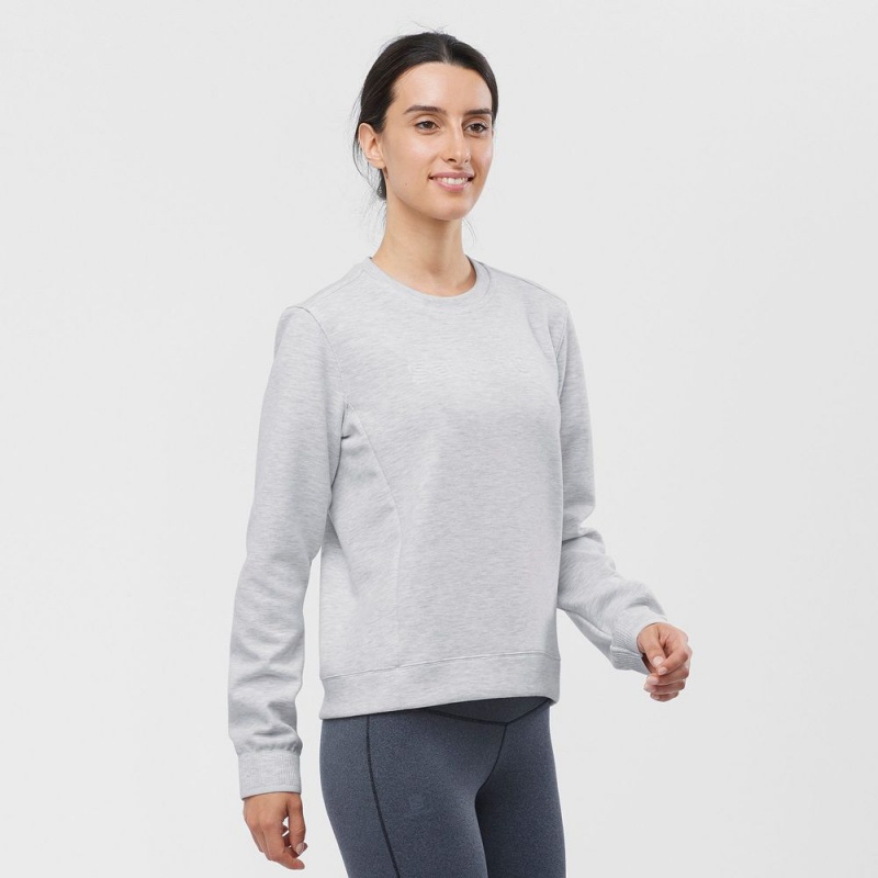 Salomon COMET CREW NECK PULL W Gris | 9140BDAET