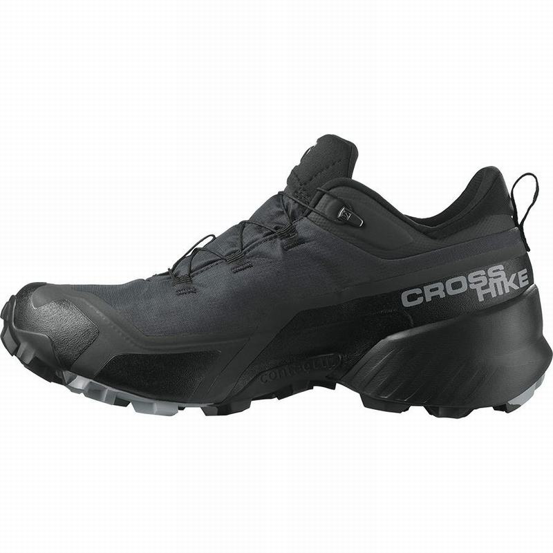 Salomon CROSS HIKE GORE-TEX Gris Oscuro Negras | 9201IPMLQ