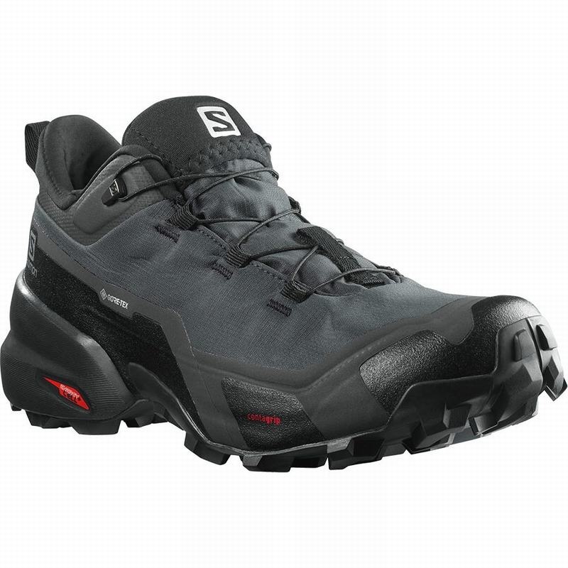 Salomon CROSS HIKE GORE-TEX Gris Oscuro Negras | 9201IPMLQ