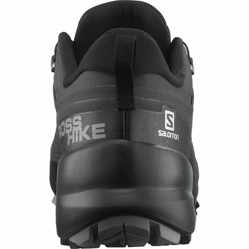 Salomon CROSS HIKE GORE-TEX Gris Oscuro Negras | 9201IPMLQ