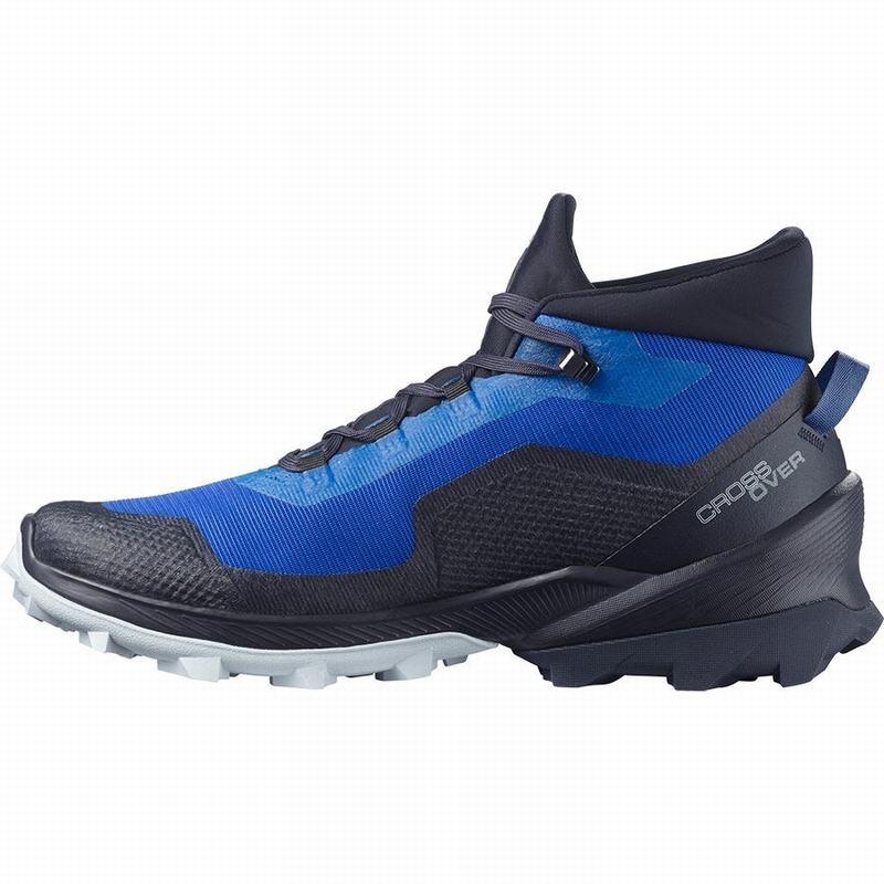 Salomon CROSS OVER CHUKKA GORE-TEX Azules Negras | 8134ZHAPY