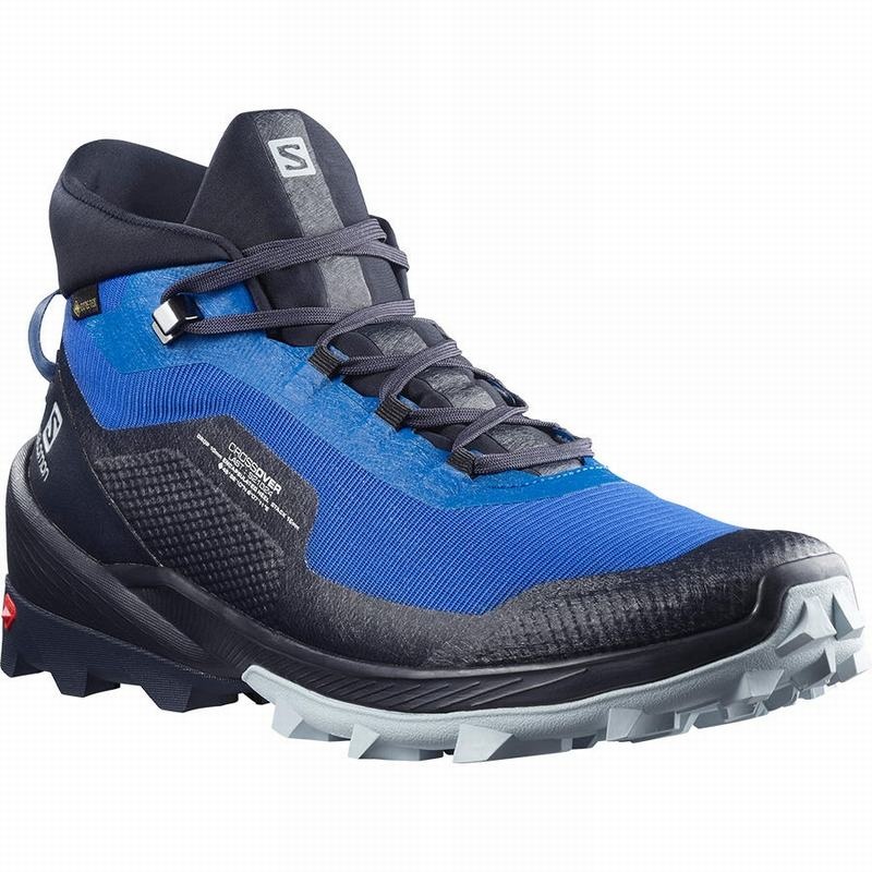 Salomon CROSS OVER CHUKKA GORE-TEX Azules Negras | 8134ZHAPY