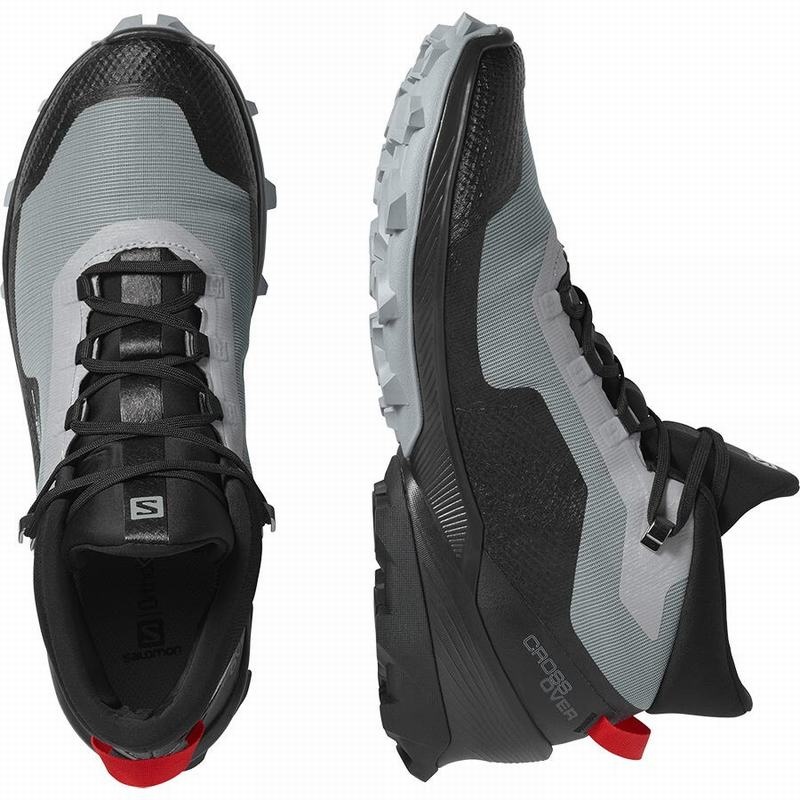 Salomon CROSS OVER CHUKKA GORE-TEX Gris Negras | 4723VWIFX