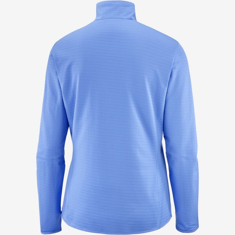 Salomon ESSENTIAL LIGHTWARM Full Zip Capa Intermedia Jacket Azules | 4617QGOKE