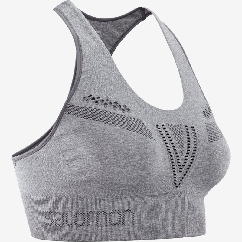 Salomon ESSENTIAL MOVE ON SEAMLESS Deporte Gris | 0861JRHLF