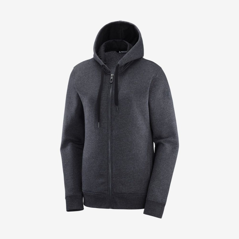 Salomon ESSENTIAL WARM Jacket Hoodie Negras | 3249WRLOK