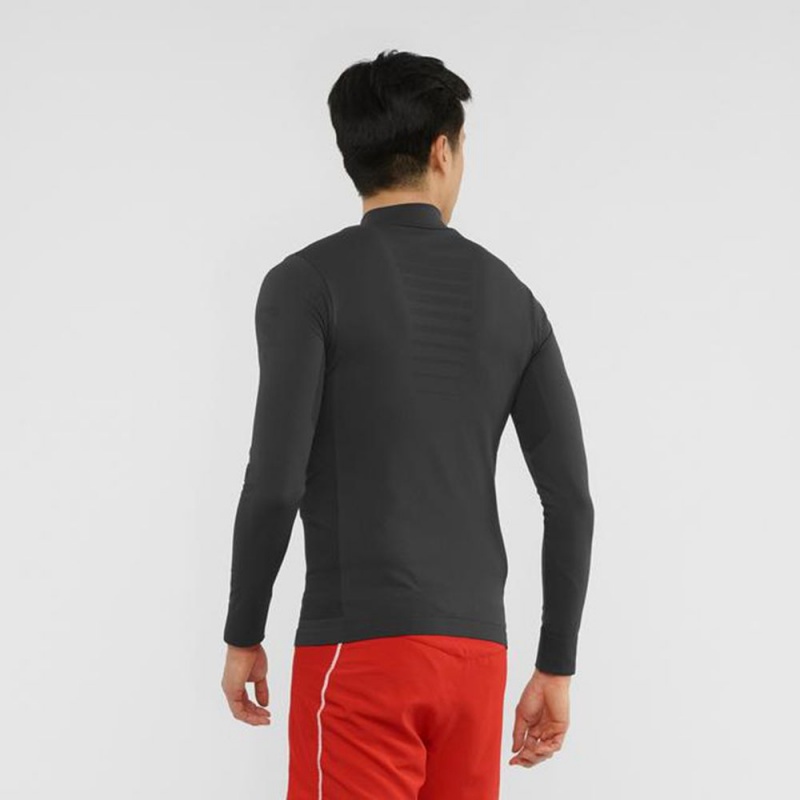 Salomon EXPLORE SEAMLESS HALF ZIP Azules | 0598NSGPX