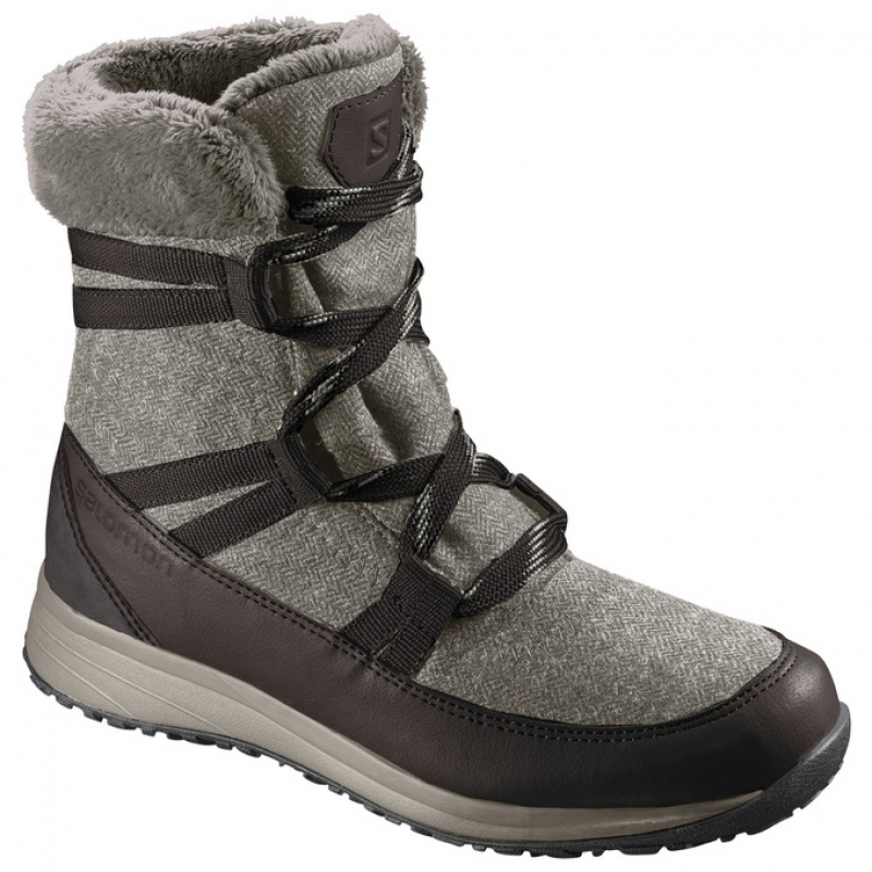 Salomon HEIKA CS WP Gris Chocolate | 4387ZCGPJ