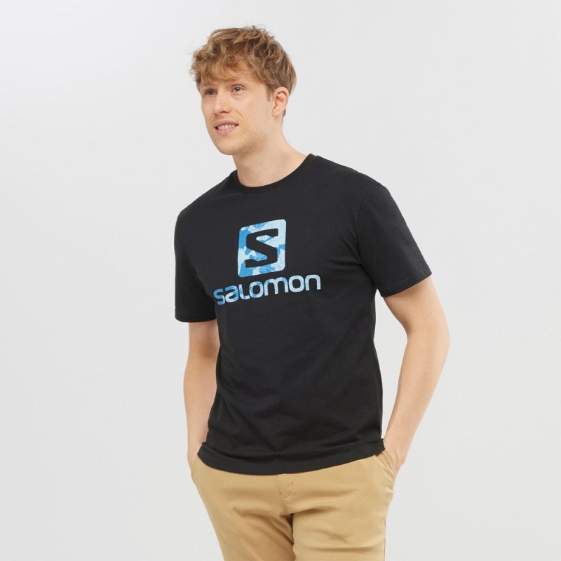 Salomon OUTLIFE LOGO Corta Sleeve Negras | 3791UPLHY