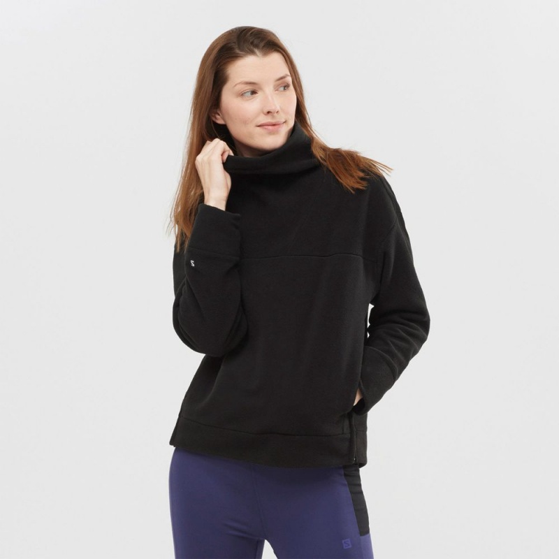 Salomon OUTLIFE MIDLAYER W Crewneck Negras | 2670IWHEO